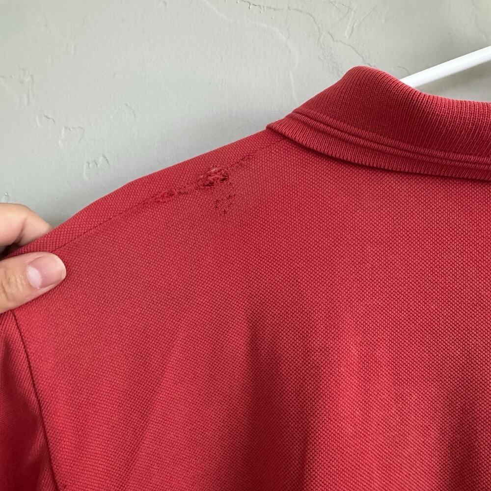 VINTAGE Porsche Polo Short Sleeve Shirt Red Embroidered Logo Mens L READ DESCRIP - Picture 7 of 11